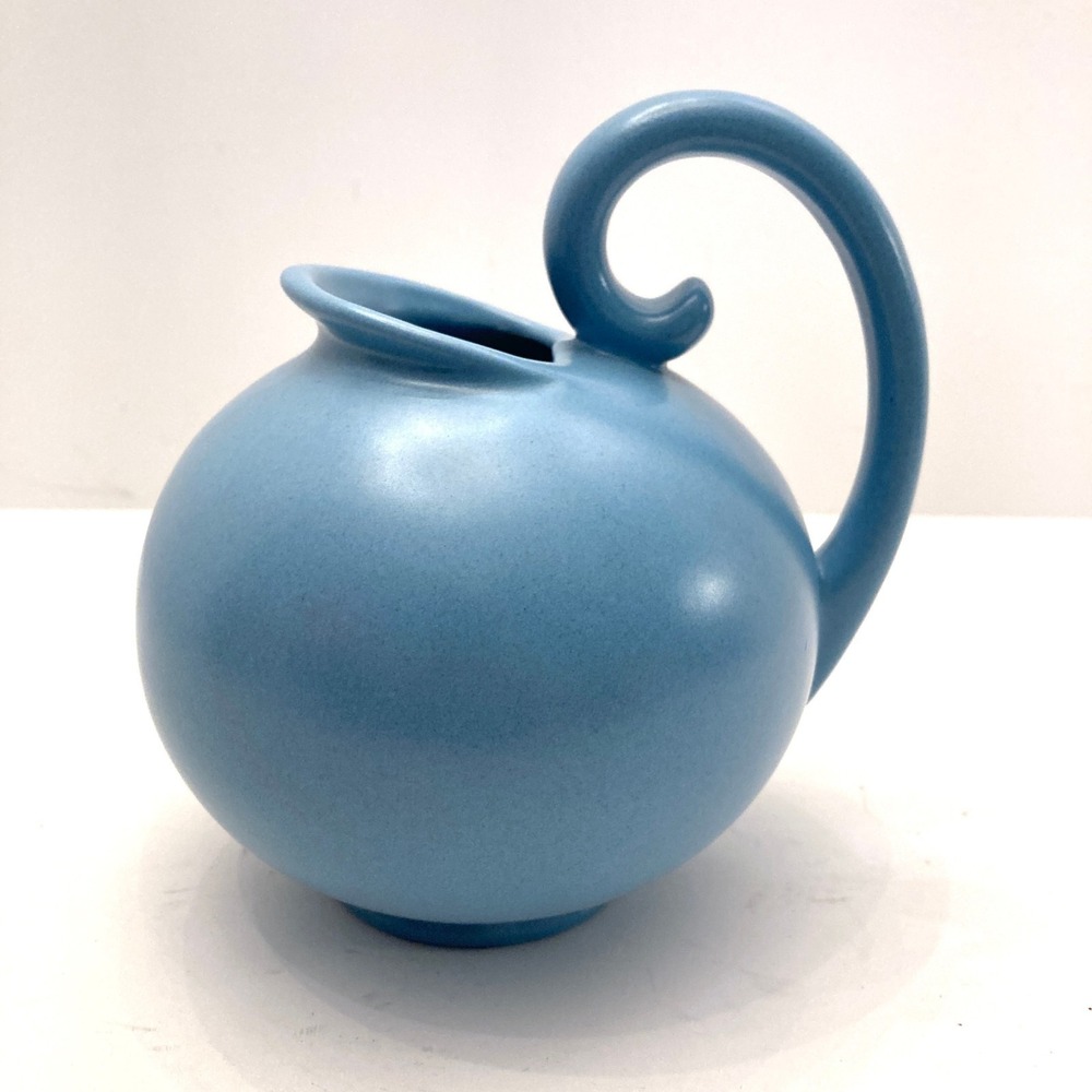 Vintage Stangl Pottery‎ Light Blue Ball Pitcher 3211 Small Manufacturing Flaw